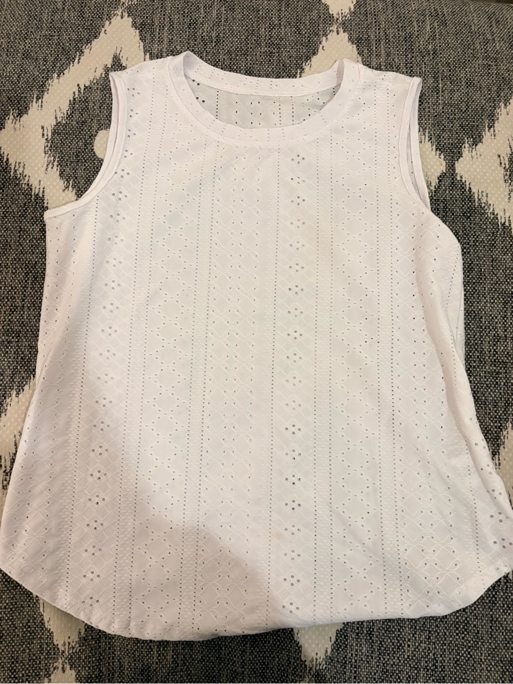 White Eyelet Sleeveless Top - Women